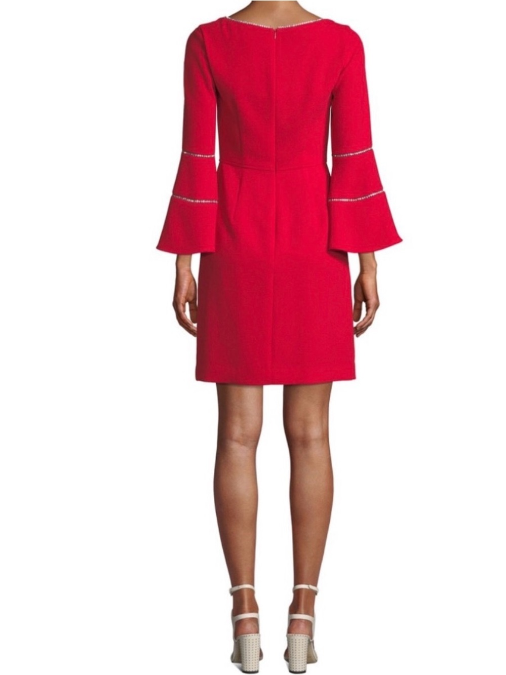 ❤️ Trina Turk Socialite Crystal Trim Bell Sleeve Dress | Ruby Rose❤️ - Picture 2 of 6